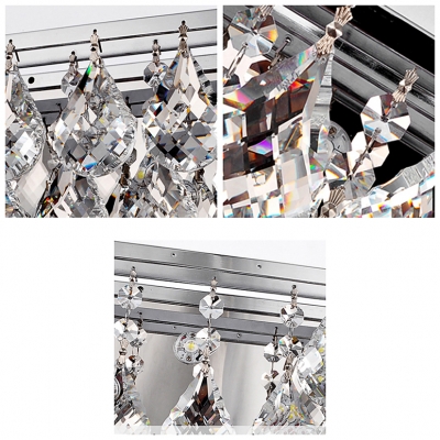 Accentuate Your Sophisticated Bathroom Decor with Brilliant Two Light Crystal String Bathroom Fixture
