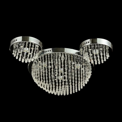 Add Spectacular New Look with Contemporary Flushmount Ceiling Light with Dramatic Crystals