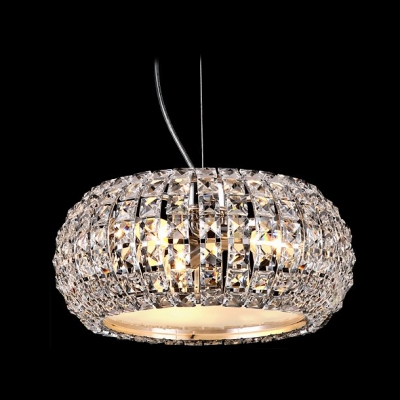 Brilliant Design Round Crystal Large Pendant Lights Embedded by Glittering Crystal Beads