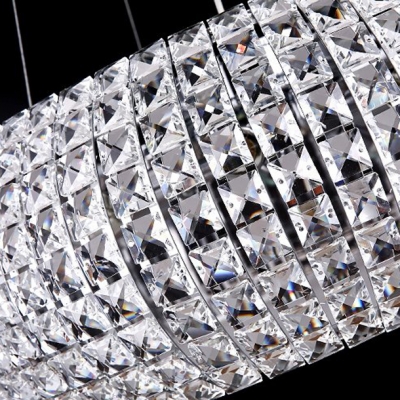 Brilliant Design Round Crystal Large Pendant Lights Embedded by Glittering Crystal Beads