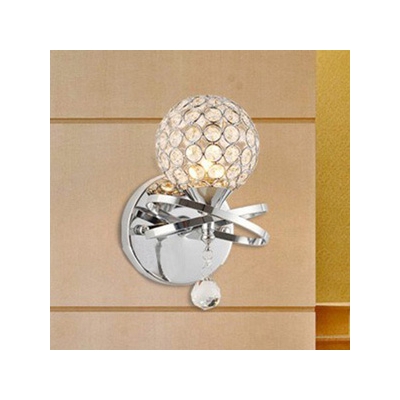 Contemporary Globe Design Add Charm to Stunning Crystal Wall Sconce