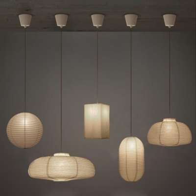 Exclusive Paper Mini Pendant Light In White By Designer