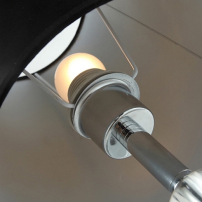 Sleek Sophisticated Wall Sconce Features Black Paper Shade and String of Crystal Balls