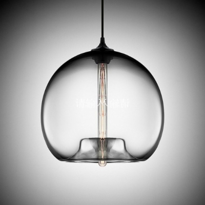 Sphere Downward Industrial Colored Glass LOFT Chandelier Pendant