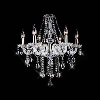 Stunning Hand-Cut Clear Crystal Chains and Pendaloques Splendid Chandelier