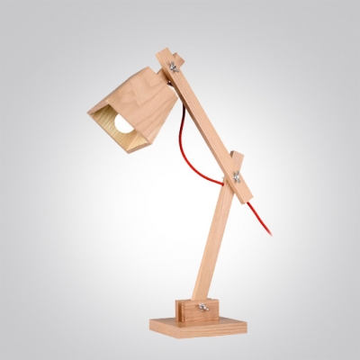 Swing Arm Wood Designer Kids Room Table Lamp 19.6High