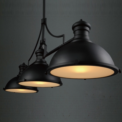 Three-Light 47.2”Wide Large Industrial Style Island Light in Brilliant Design