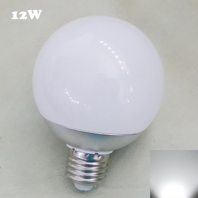 Cool White E27 220V 9W 6000K Chrome LED Globe Bulb