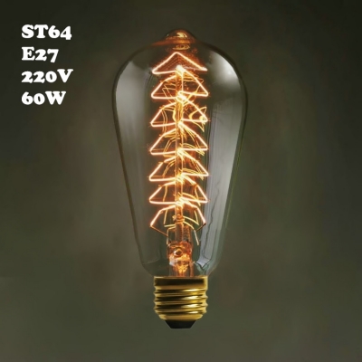 Exclusive 60W ST64 220V  E27  Edison Bulb