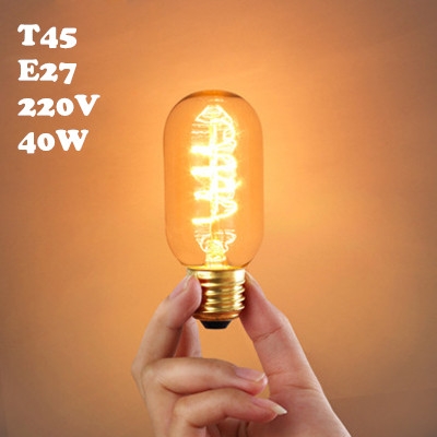 45*112mm T45 220V  E27 40W Edison Bulb