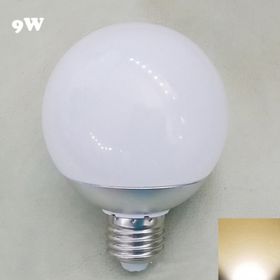Warm White Chrome E27 9W  LED Globe Bulb
