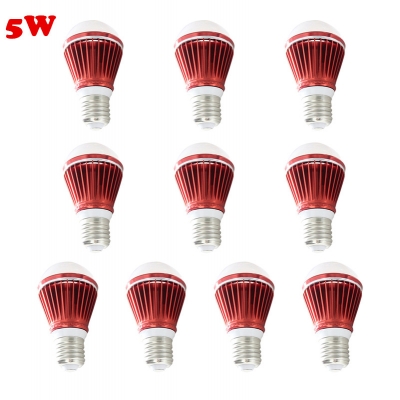 10Pcs Red 300lm E27 5W Warm White Light Globe Bulb