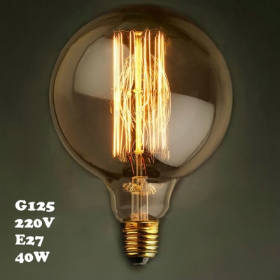 125*175mm Retro G125 220V  E27 40W Edison Bulb