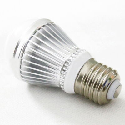 Cool White Light Silver 300lm E27 3W LED Bulb