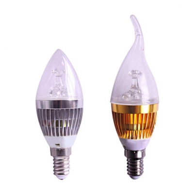 10Pcs 5W Golden  Cool White 180° 550lm E27 Candle Bulb