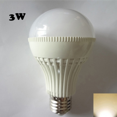 220V E27 3W 180 Warm White Lighted LED Globe Bulb