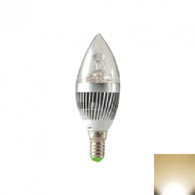 360° 180lm 85-265V E14 3W Silver Candle Bulb