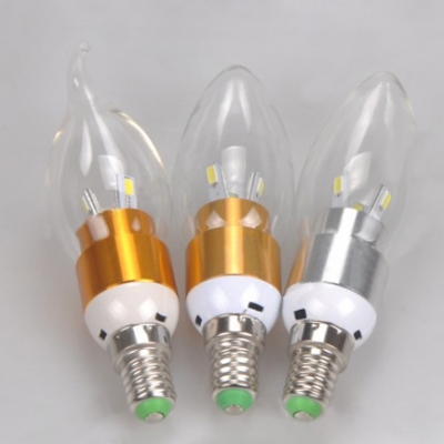 Cool White Golden E14 5W 85-265V LED Candle Bulb