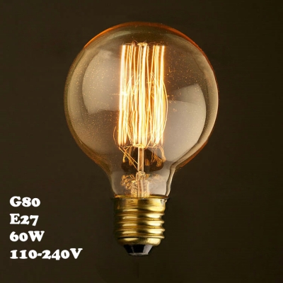 220V  80*120mm G80 E27 60W Edison Bulb