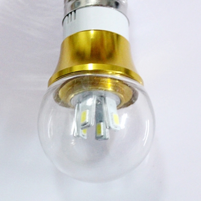 6000K 4W 85-265V E14 Mini LED Ball Bulb  in Gold Fiinish