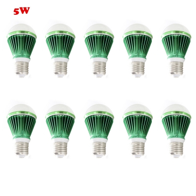 10Pcs Green 300lm E27 5W Warm White Light Globe Bulb
