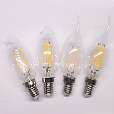 220V LED Edison Bulb E14 2W Candle Yellow Light