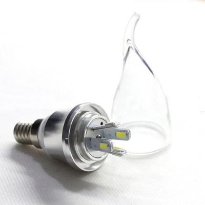 LED Candle Bulb AC85-265V E14-5730 4W