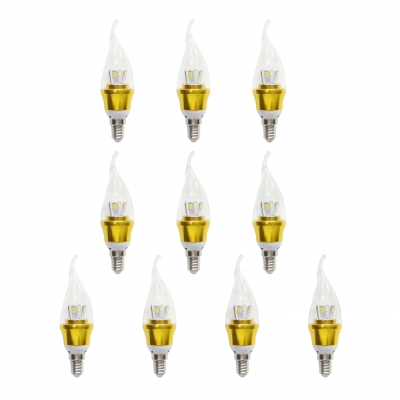 10Pcs AC85-265V E14-5730 4W LED Candle Bulb