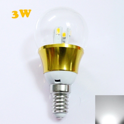 6000K E14 3W 85-265V Mini LED Ball Bulb  in Gold Fiinish