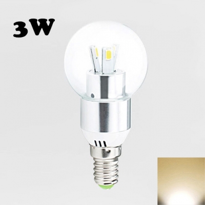 3W 3Leds E27 LED Globe Bulb  Warm White