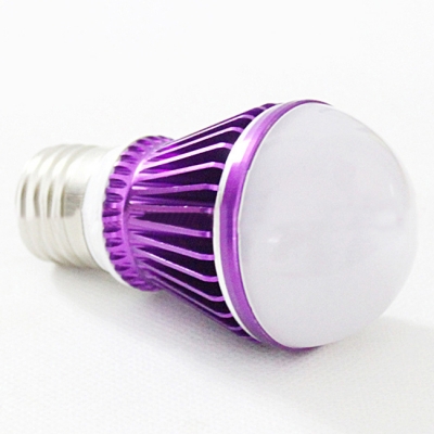 3W Purple 300lm E27  Cool White Light LED Bulb