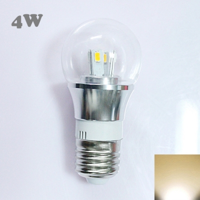 Silver Fiinish 4W 85-265V E27 Mini LED Ball Bulb