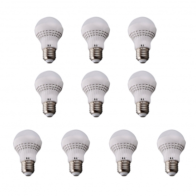 10Pcs 60*100mm E27 5W 220V Cool White Light LED Bulb