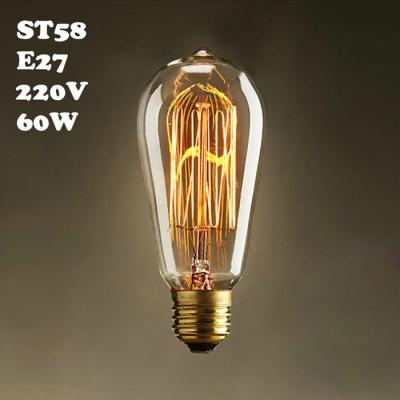 E27 ST58 220V  40W Edison Bulb