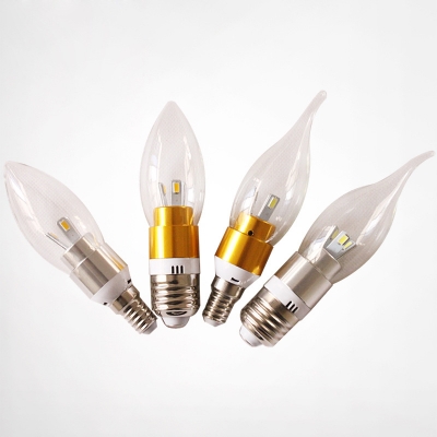 360° 240lm E27 Candle Bulb 3W Golden  Cool White