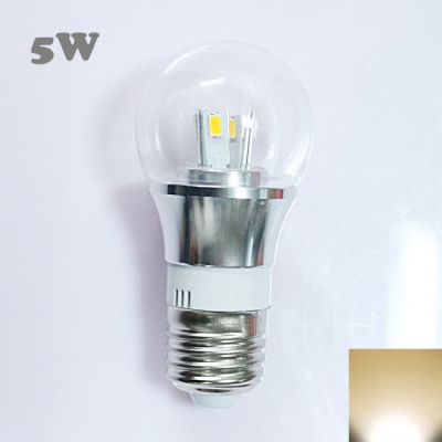 5W 85-265V E27 Mini LED Ball Bulb  in Silver Fiinish