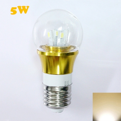 300lm 5W 85-265V E27 Mini LED Ball Bulb  in Gold Fiinish
