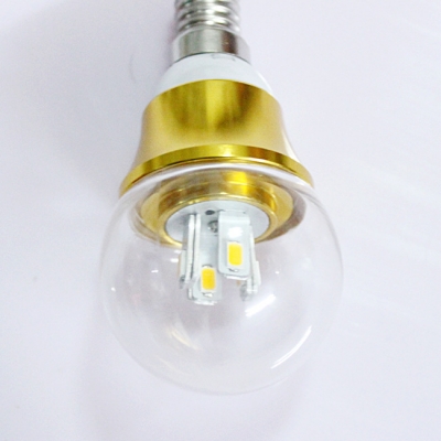 E14 3W 85-265V Mini LED Ball Bulb  in Gold Fiinish