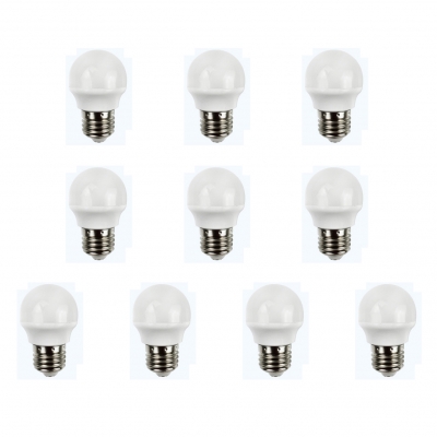 10Pcs 44*75mm E27 3W 220V Cool White Light LED Bulb