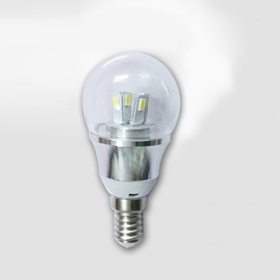 4W 85-265V E14 Mini LED Ball Bulb  in Silver Fiinish