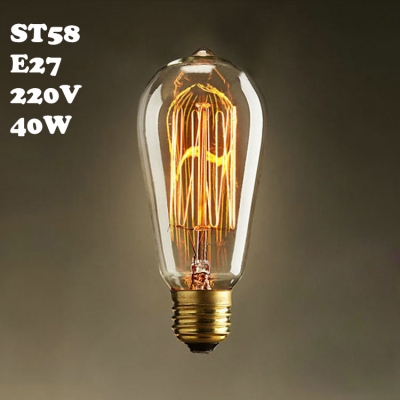 ST58 220V  E27 40W Edison Bulb