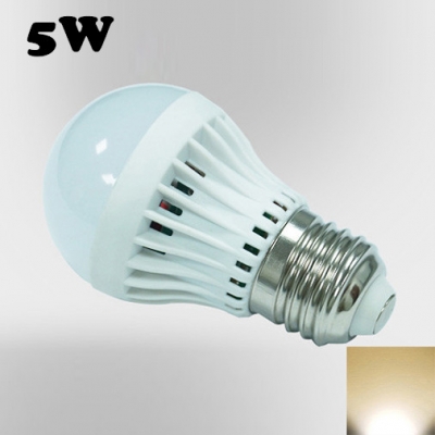 Warm White 180° SMD2835 PC 220V  E27 5W LED Globe Bulb
