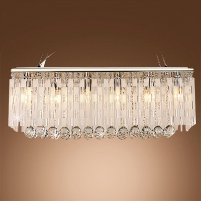 Stunning and Splendid Pendant Light Glitters with Beautiful Crystal and Polished Chrome Finish Deatails