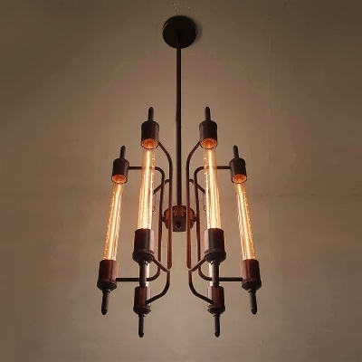 

6 Light Pendant in Rust Finish, HL371823