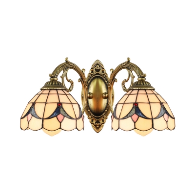 16 Inch Up or Down light Bathroom Sconce in Tiffany Stained Glass Style