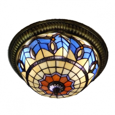 

Traditional Euro Style Baroque Design 12/15 Inch Flush Mount Ceiling Light in Tiffany Style, HL403588