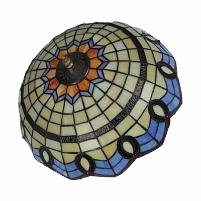 Baroque Pattern 16 Inch Chandeier Pendant Lighting in Tiffany Stained Glass Style