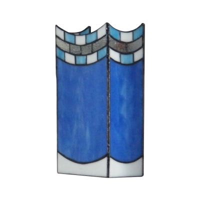 Nature Sea Blue Stained Glass Tiffany 1-light Wall Washer Kids' Room