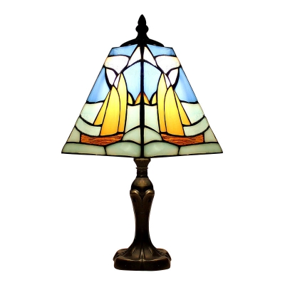 Beside Lamp Blue Stained Glass Tiffany One-light Desk Lamp