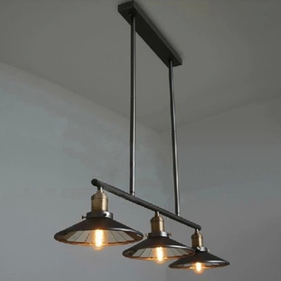 Linear Industrial Style LED Chandelier with 3 Light 